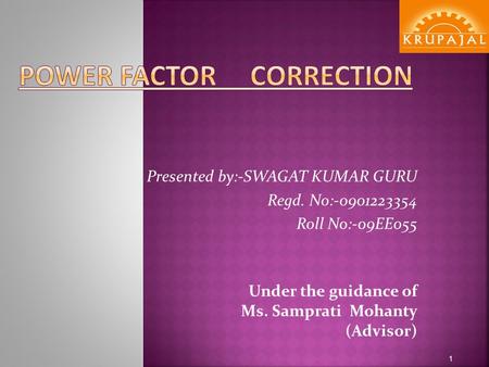 POWER FACTOR CORRECTION