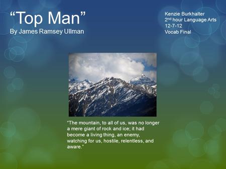 “Top Man” By James Ramsey Ullman