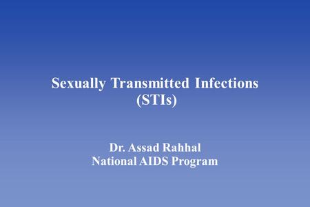 Sexually Transmitted Infections