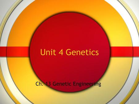 Ch. 13 Genetic Engineering