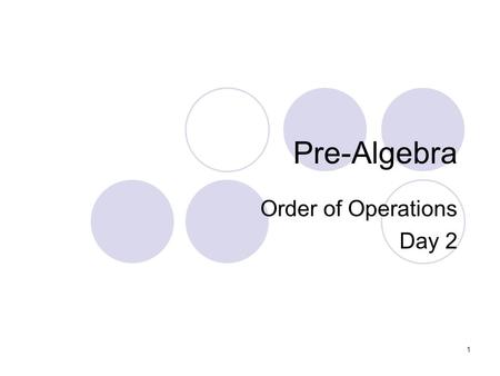 1 Pre-Algebra Order of Operations Day 2. 2 What Are You Learning? I CAN evaluate word problems using the order of operations.