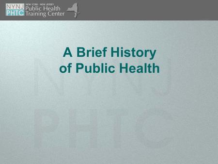 A Brief History of Public Health