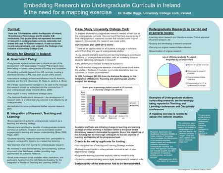 “We give grants so that students can present at conferences” ASPiRE (Advancing student participation in research excellence in Medicine) “The conference.