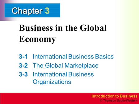 Business in the Global Economy