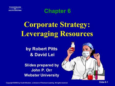 Copyright ©2006 by South-Western, a division of Thomson Learning. All rights reserved. Slide 6-1 Corporate Strategy: Leveraging Resources by Robert Pitts.