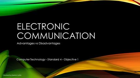 Electronic communication