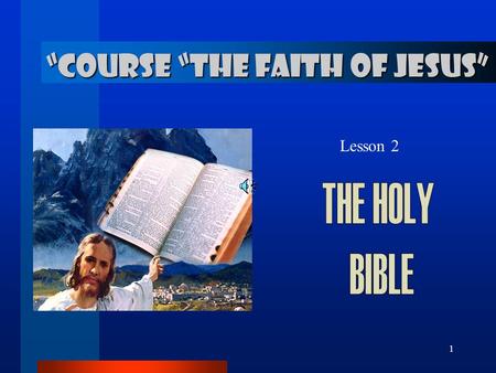 “COURSE “THE FAITH OF JESUS”