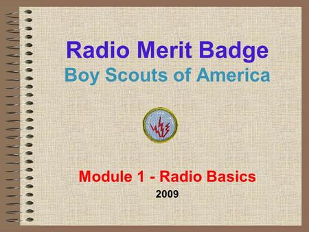 Radio Merit Badge Boy Scouts of America