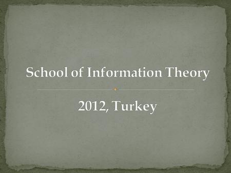 General Chairs: Deniz Gunduz (CTTC, Spain) Gerhard Kramer (TUM, Germany) Local Organization Alkan Soysal (Bahcesehir University, Turkey) Dates: End March-