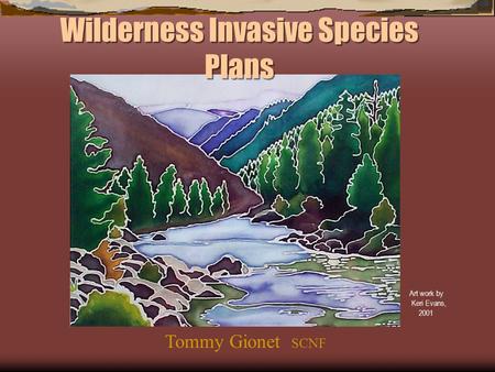 Wilderness Invasive Species Plans