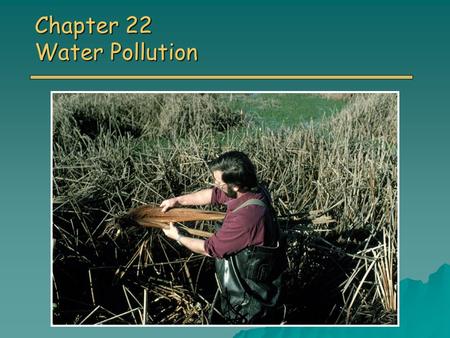 Chapter 22 Water Pollution