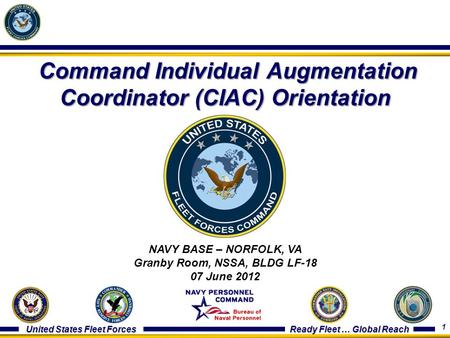 Command Individual Augmentation Coordinator (CIAC) Orientation