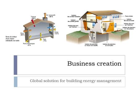 Business creation Global solution for building energy management.