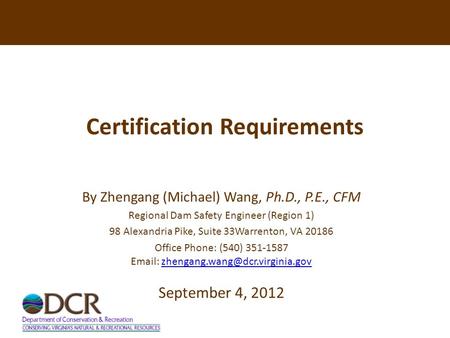 Certification Requirements