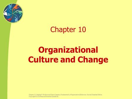 Organizational Culture and Change