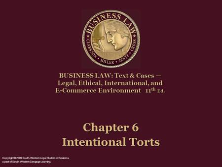 Chapter 6 Intentional Torts