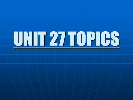 UNIT 27 TOPICS. DEMOGRAPHIC CHANGES Surge of Immigration After 1965  America was founded by immigrants and immigrants are still a key foundation to.