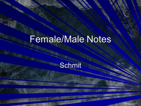 Female/Male Notes Schmit Animal Reproduction = SEXUAL REPRODUCTION.