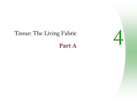 Tissue: The Living Fabric Part A