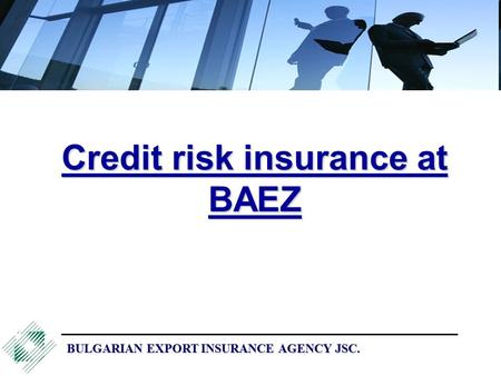 BULGARIAN EXPORT INSURANCE AGENCY JSC. BULGARIAN EXPORT INSURANCE AGENCY JSC. Credit risk insurance at BAEZ.