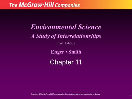 Environmental Science A Study of Interrelationships