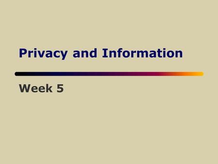 Privacy and Information Week 5. Computers and Government uThousands of government offices and departments exist uAll use computers in some manner.