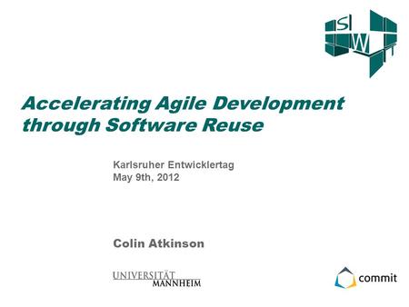 1 Software Engineering Prof. Dr. Colin Atkinson 1 Overview 1.Find out why software engineering is important ■ see some software engineering failures 2.Get.