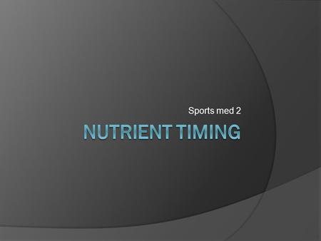 Sports med 2. How Our Bodies Use Food as Fuel  It takes 24-48 hours to stock/restock the energy your muscles need!  Digestion Liquefied food is sent.