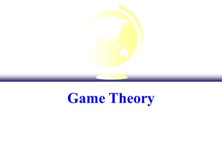 Game Theory.