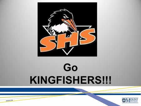 Go KINGFISHERS!!!. Putting You in the Picture 2 Bachelor of Tourism and Hospitality Degree.