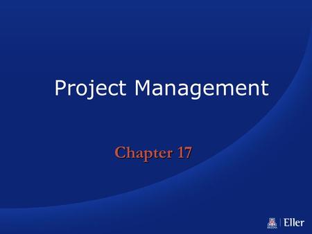 Project Management Chapter 17.