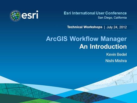 ArcGIS Workflow Manager An Introduction