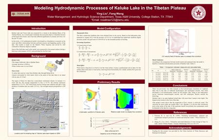 Keluke Lake The largest freshwater lake in Qaidam Basin. Average elevation is 2800 m. Water surface area is over 60 km 2. Tuosu Lake A saline lake receives.