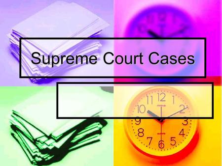 Supreme Court Cases. U. S. v. Nixon Background: Background: Watergate Hotel; burglars break into Democratic Party headquarters. White House staff are.