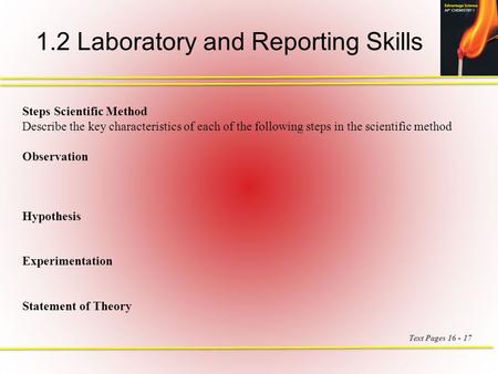 1.2 Laboratory and Reporting Skills