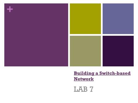 Building a Switch-based Network
