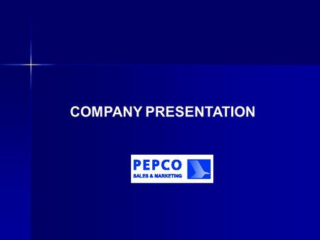 COMPANY PRESENTATION.