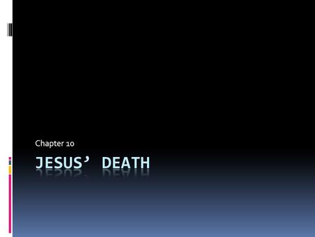 Chapter 10. Introduction  The Passion is the word used to describe Jesus’ suffering and death  Catholics have the image of Jesus on the Cross, known.