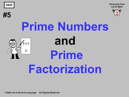 Prime Numbers and Prime Factorization