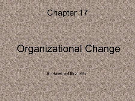 Organizational Change