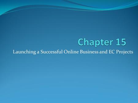 Launching a Successful Online Business and EC Projects.