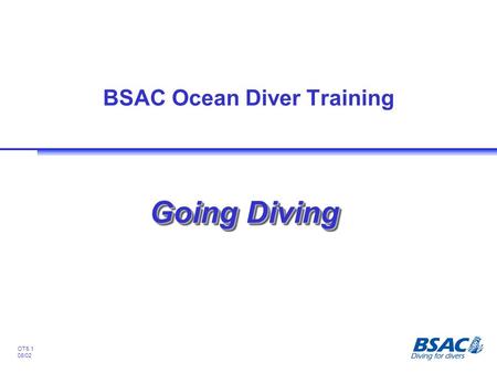 BSAC Ocean Diver Training