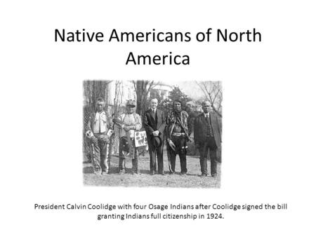 Native Americans of North America