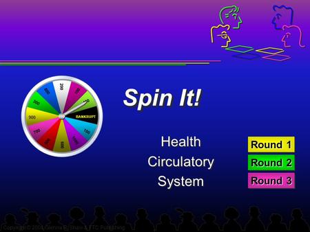 BANKRUPT 900 100 1000 600 700 500 300 800 200 400 100 Copyright © 2004 Glenna R. Shaw Round 1 Round 1 Round 1 Round 1 Round 2 Round 2 Round 2 Round 2.