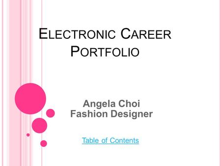 Electronic Career Portfolio