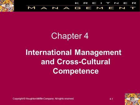 International Management and Cross-Cultural Competence