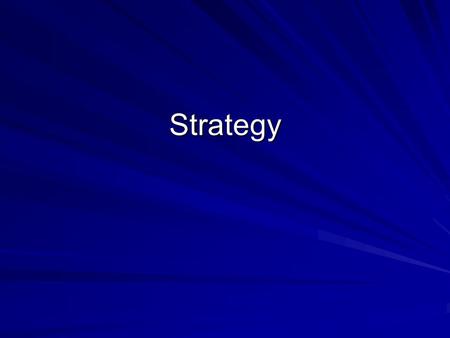 Strategy. Planning - strategic - emergent - contingency plans Objectives: LT, ST.