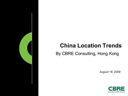 By CBRE Consulting, Hong Kong