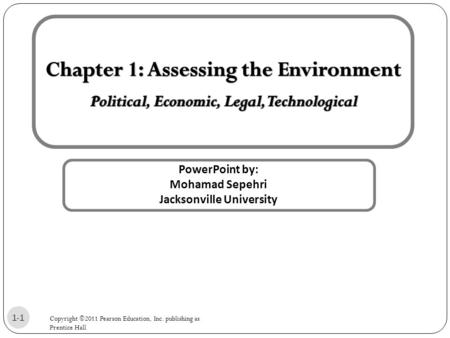 Chapter 1: Assessing the Environment