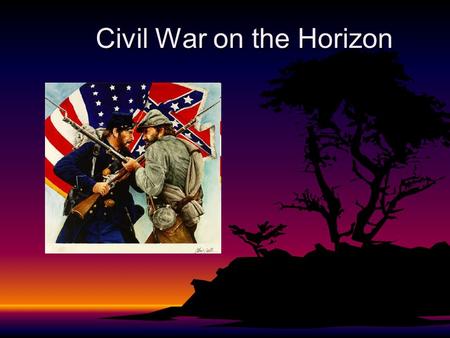 Civil War on the Horizon. Settlers and railroads want to expand West of Missouri Settlers and railroads want to expand West of Missouri F Kansas-Nebraska.